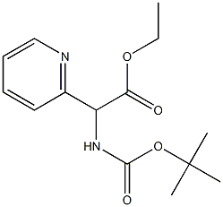 Ethyl 2-((tert-butoxycarbonyl)amino)-2-(pyridin-2-yl)acetate Structure