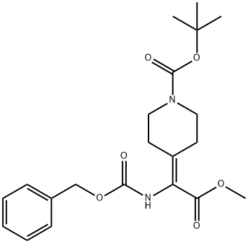 tert-butyl 4-(1-(benzyloxycarbonyl)-2-methoxy-2-oxoethylidene)piperidine-1-carboxylate Structure