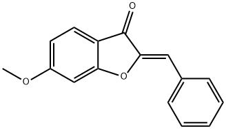 (2Z)-2-benzylidene-6-methoxy-1-benzofuran-3(2H)-one 구조식 이미지