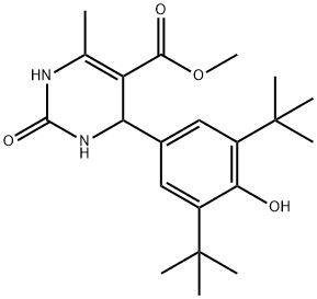 methyl 4-(3,5-di-tert-butyl-4-hydroxyphenyl)-6-methyl-2-oxo-1,2,3,4-tetrahydropyrimidine-5-carboxylate Structure