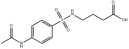 4-(4-acetamidobenzenesulfonamido)butanoic acid Structure