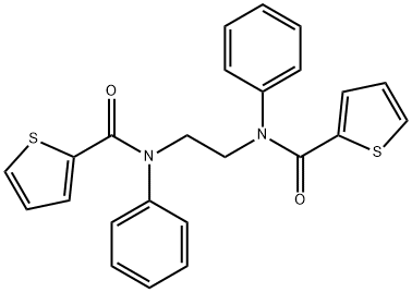 N,N'-ethane-1,2-diylbis(N-phenylthiophene-2-carboxamide) Structure