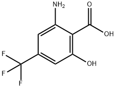 2-Amino-6-hydroxy-4-(trifluoromethyl)benzoic acid 구조식 이미지