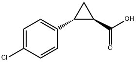 (1R,2R)-2-(4-chlorophenyl)cyclopropanecarboxylic acid Structure