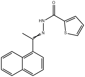 N'-[(1E)-1-(naphthalen-1-yl)ethylidene]thiophene-2-carbohydrazide 구조식 이미지