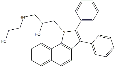 1-(2,3-diphenyl-1H-benzo[g]indol-1-yl)-3-[(2-hydroxyethyl)amino]propan-2-ol Structure