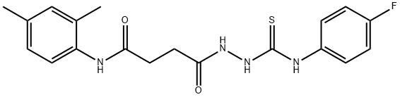 N-(2,4-dimethylphenyl)-4-(2-{[(4-fluorophenyl)amino]carbonothioyl}hydrazino)-4-oxobutanamide Structure