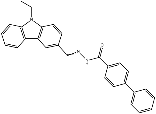 N'-[(E)-(9-ethyl-9H-carbazol-3-yl)methylidene]biphenyl-4-carbohydrazide Structure