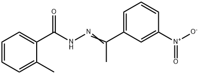 2-methyl-N'-[1-(3-nitrophenyl)ethylidene]benzohydrazide 구조식 이미지