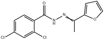 2,4-dichloro-N'-[1-(2-furyl)ethylidene]benzohydrazide 구조식 이미지