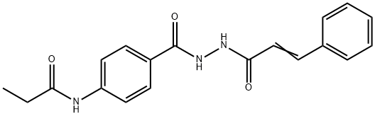 N-{4-[(2-cinnamoylhydrazino)carbonyl]phenyl}propanamide 구조식 이미지