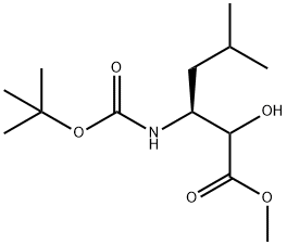 (3S)-3-(N-t-butoxycarbonylamino)-2-hydroxy-5-methylhexanoic Acid Methyl Ester Structure