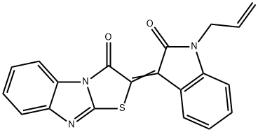 (2E)-2-[2-oxo-1-(prop-2-en-1-yl)-1,2-dihydro-3H-indol-3-ylidene][1,3]thiazolo[3,2-a]benzimidazol-3(2H)-one Structure