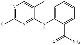 2-[(2-chloro-5-methyl-4-pyrimidinyl)amino]benzamide 구조식 이미지