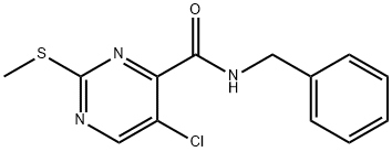 N-benzyl-5-chloro-2-(methylsulfanyl)pyrimidine-4-carboxamide Structure