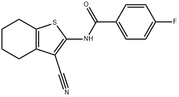 N-(3-cyano-4,5,6,7-tetrahydro-1-benzothien-2-yl)-4-fluorobenzamide Structure