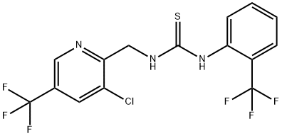 1-((3-Chloro-5-(trifluoromethyl)pyridin-2-yl)methyl)-3-(2-(trifluoromethyl)phenyl)thiourea 구조식 이미지