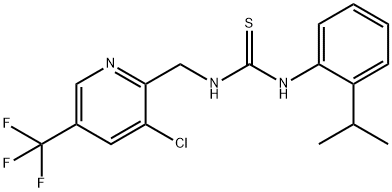 1-((3-Chloro-5-(trifluoromethyl)pyridin-2-yl)methyl)-3-(2-isopropylphenyl)thiourea Structure