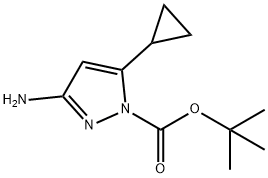 tert-butyl 3-amino-5-cyclopropyl-1H-pyrazole-1-carboxylate Structure