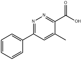 4-Methyl-6-phenylpyridazine-3-carboxylic Acid 구조식 이미지