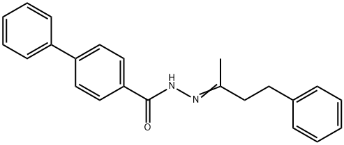 N'-(1-methyl-3-phenylpropylidene)-4-biphenylcarbohydrazide 구조식 이미지