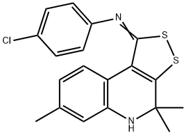 4-chloro-N-[(1Z)-4,4,7-trimethyl-4,5-dihydro-1H-[1,2]dithiolo[3,4-c]quinolin-1-ylidene]aniline Structure