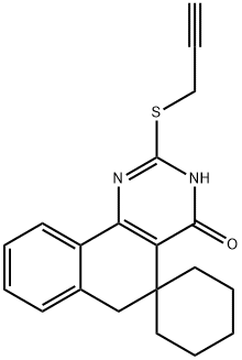 2-(prop-2-yn-1-ylsulfanyl)-3H-spiro[benzo[h]quinazoline-5,1'-cyclohexan]-4(6H)-one Structure