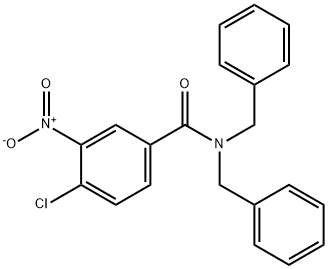 N,N-dibenzyl-4-chloro-3-nitrobenzamide Structure