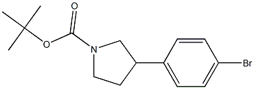 tert-butyl 3-(4-bromophenyl)pyrrolidine-1-carboxylate 구조식 이미지