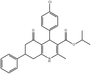 propan-2-yl 4-(4-chlorophenyl)-2-methyl-5-oxo-7-phenyl-1,4,5,6,7,8-hexahydroquinoline-3-carboxylate Structure