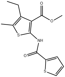 methyl 4-ethyl-5-methyl-2-(thiophene-2-carboxamido)thiophene-3-carboxylate Structure