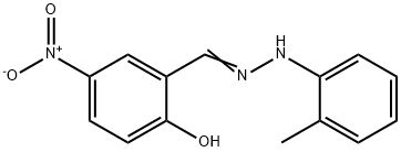 (E)-4-nitro-2-((2-(o-tolyl)hydrazono)methyl)phenol 구조식 이미지