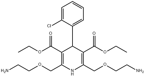 diethyl 2,6-bis((2-aminoethoxy)methyl)-4-(2-chlorophenyl)-1,4-dihydropyridine-3,5-dicarboxylate 구조식 이미지