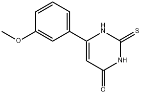 2,3-dihydro-6-(3-methoxyphenyl)-2-thioxo-4(1H)-Pyrimidinone Structure