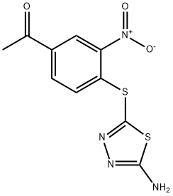 1-{4-[(5-amino-1,3,4-thiadiazol-2-yl)sulfanyl]-3-nitrophenyl}ethanone Structure