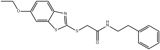 2-[(6-ethoxy-1,3-benzothiazol-2-yl)sulfanyl]-N-(2-phenylethyl)acetamide Structure