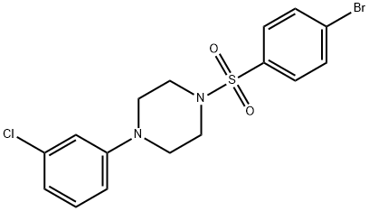 1-[(4-bromophenyl)sulfonyl]-4-(3-chlorophenyl)piperazine 구조식 이미지