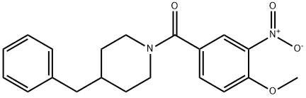 (4-benzylpiperidin-1-yl)(4-methoxy-3-nitrophenyl)methanone Structure