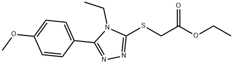 ethyl 2-((4-ethyl-5-(4-methoxyphenyl)-4H-1,2,4-triazol-3-yl)thio)acetate 구조식 이미지