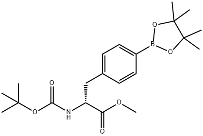 D-Phenylalanine, N-[(1,1-dimethylethoxy)carbonyl]-4-(4,4,5,5-tetramethyl-1,3,2-dioxaborolan-2-yl)-, methyl ester Structure