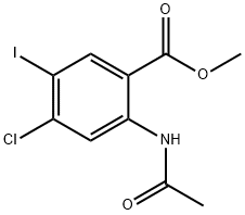 methyl 2-acetamido-4-chloro-5-iodobenzoate 구조식 이미지