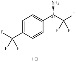(S)-2,2,2-Trifluoro-1-(4-trifluoromethyl-phenyl)-ethylamine hydrochloride Structure