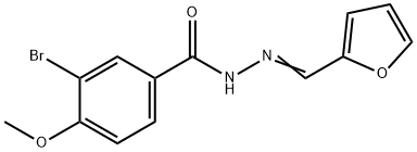 3-bromo-N'-[(E)-furan-2-ylmethylidene]-4-methoxybenzohydrazide 구조식 이미지