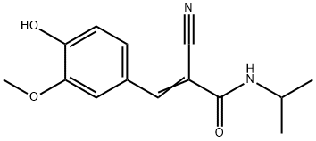 2-cyano-3-(4-hydroxy-3-methoxyphenyl)-N-isopropylacrylamide 구조식 이미지