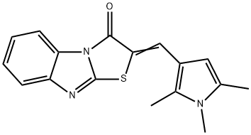 (2Z)-2-[(1,2,5-trimethyl-1H-pyrrol-3-yl)methylidene][1,3]thiazolo[3,2-a]benzimidazol-3(2H)-one 구조식 이미지