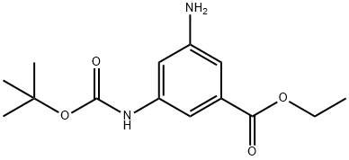 3-Amino-5-Boc-amino-benzoic acid ethyl ester Structure