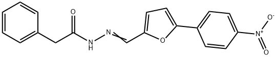 N'-{(E)-[5-(4-nitrophenyl)furan-2-yl]methylidene}-2-phenylacetohydrazide 구조식 이미지