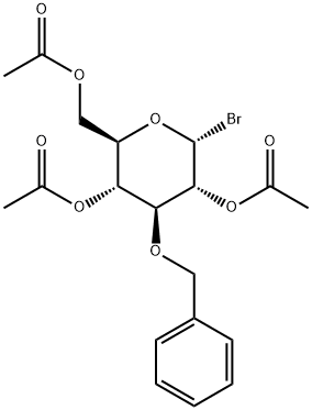3-O-(Phenylmethyl)-alpha-D-glucopyranosyl bromide triacetate 구조식 이미지