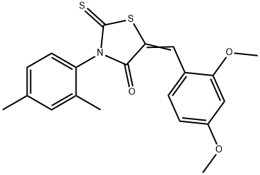 (5Z)-5-(2,4-dimethoxybenzylidene)-3-(2,4-dimethylphenyl)-2-thioxo-1,3-thiazolidin-4-one Structure