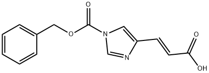 (E)-3-(1-((benzyloxy)carbonyl)-1H-imidazol-4-yl)acrylic acid 구조식 이미지